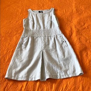 MNG Beige Linen Shift Dress